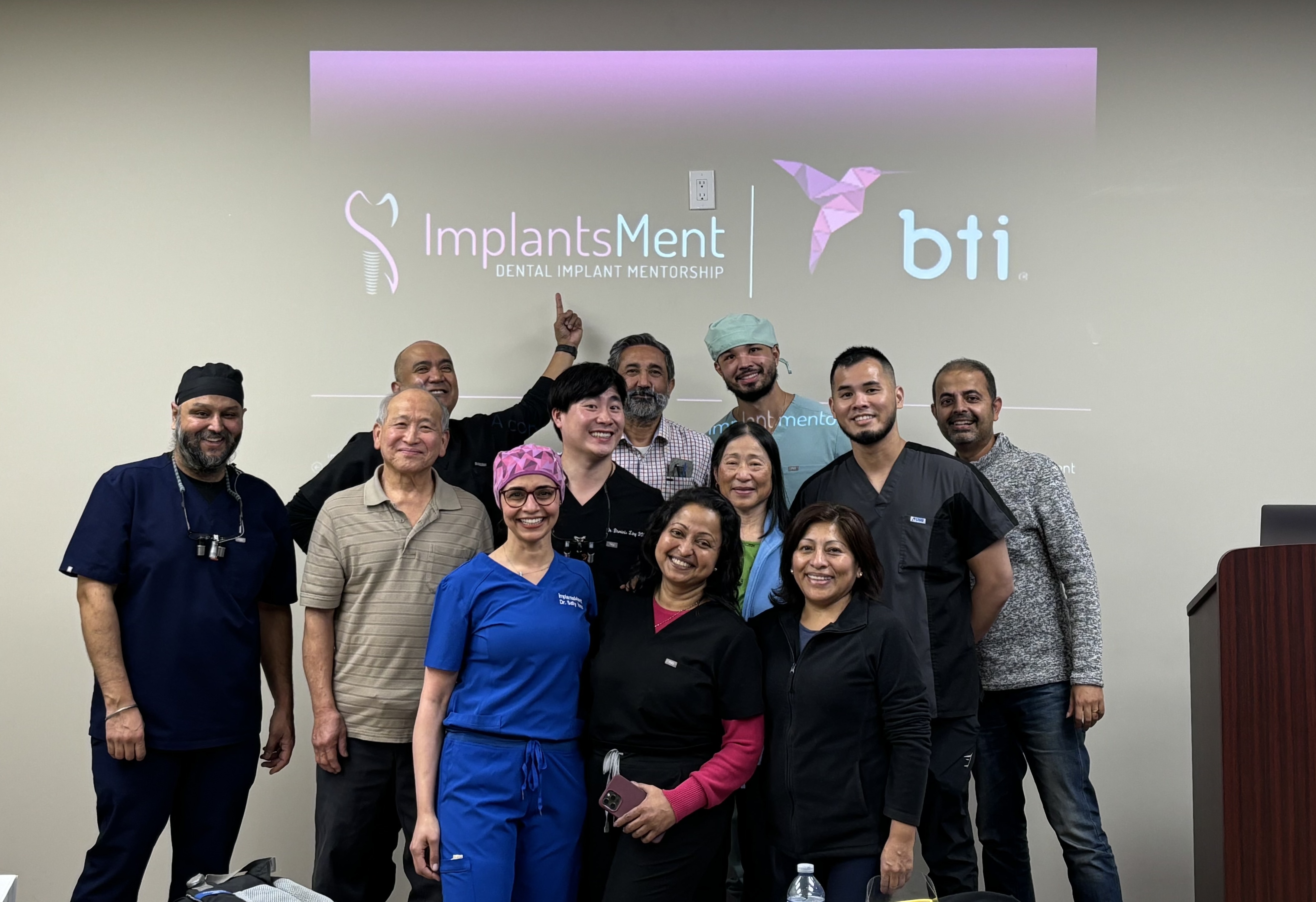 Dental professionals in training
